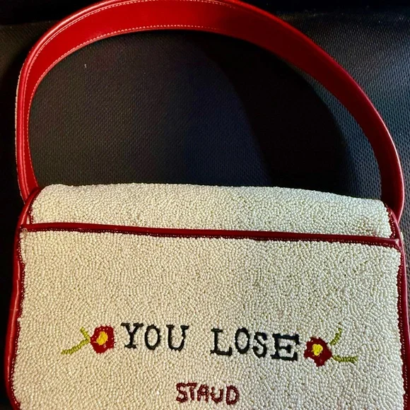 Staud Tommy Horse Graphics Glass Bead Shoulder Bag-Kentucky Derby Ready! - Picture 3 of 4